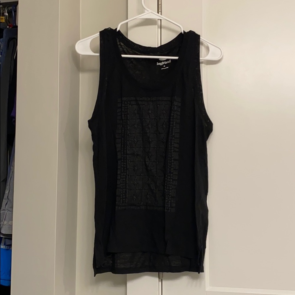 Black Old Navy Boyfriend Tank-top